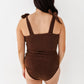 Brown Metallic Adult Swim Suit