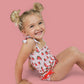 ONE IN A MELON DREAM SMOCKED TANKINI TWO PIECE SWIM SUIT