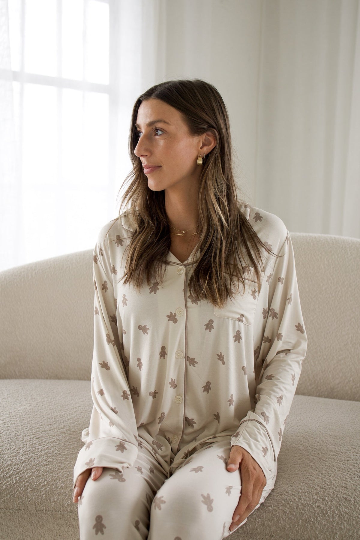 Women's Bamboo Button Up Lounge Set | Gingersnap