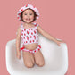 ONE IN A MELON DREAM SMOCKED TANKINI TWO PIECE SWIM SUIT