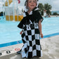 Checker Flame Hooded Towel