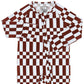 Bamboo Zip Romper | Chocolate Checkered