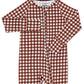 Bamboo Zip Romper | Chocolate Gingham