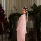 Women's Bamboo Button Up Lounge Set | Pink Candy Cane