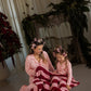 Women's Bamboo Button Up Lounge Set | Pink Candy Cane