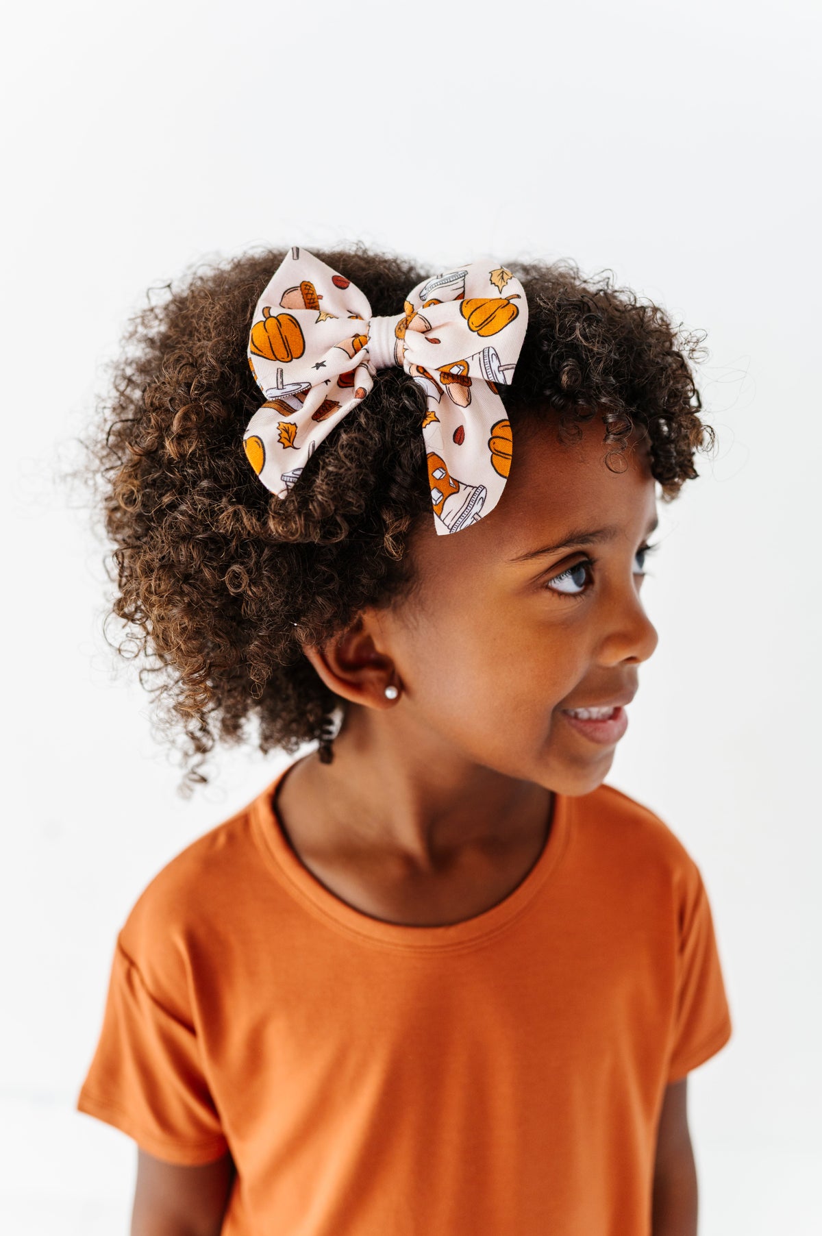 Pumpkin Spice Mini Clip Bow(EST SHIP TIME 2-3 WEEKS)