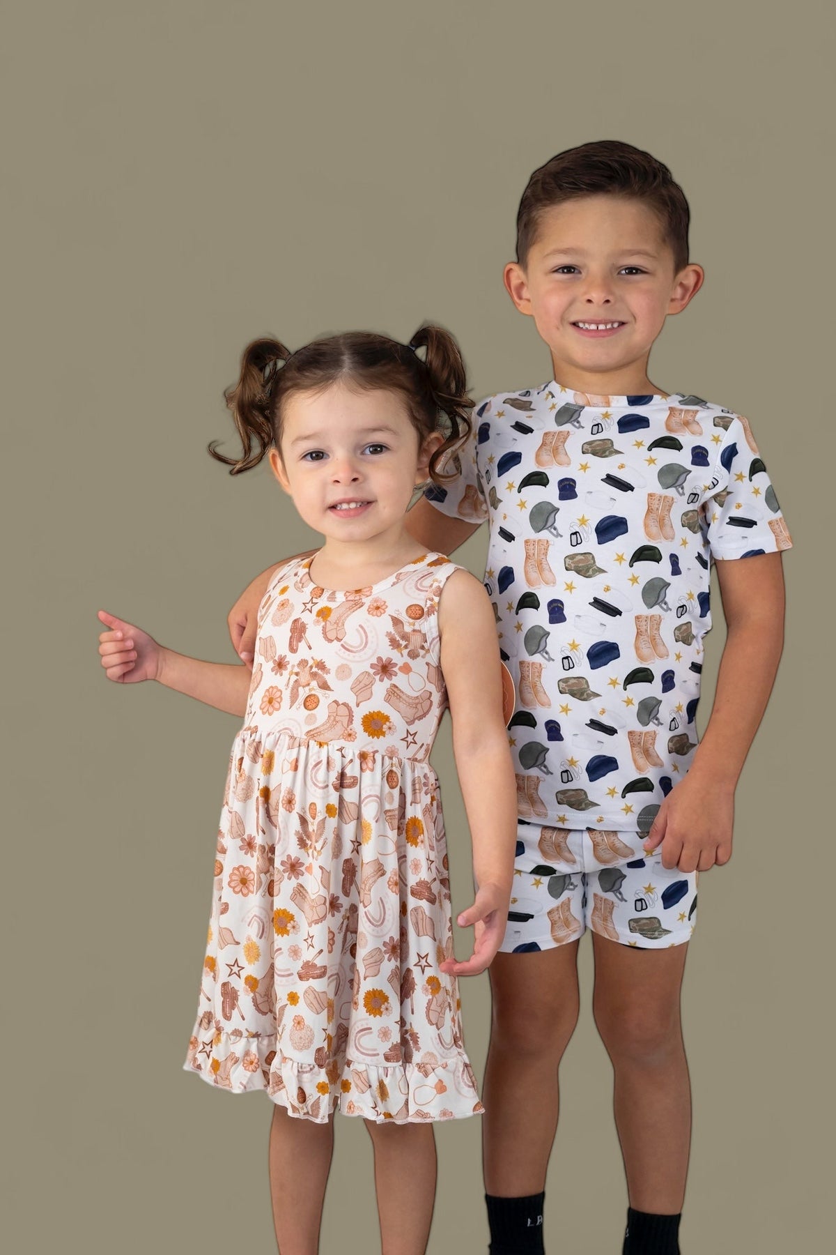 FLOWERS AND BOOTS DREAM TANK RUFFLE DRESS