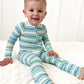 LAGOON STRIPE | ZIP ROMPER