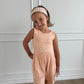 Orange Polka Dot Tank Shorty Romper