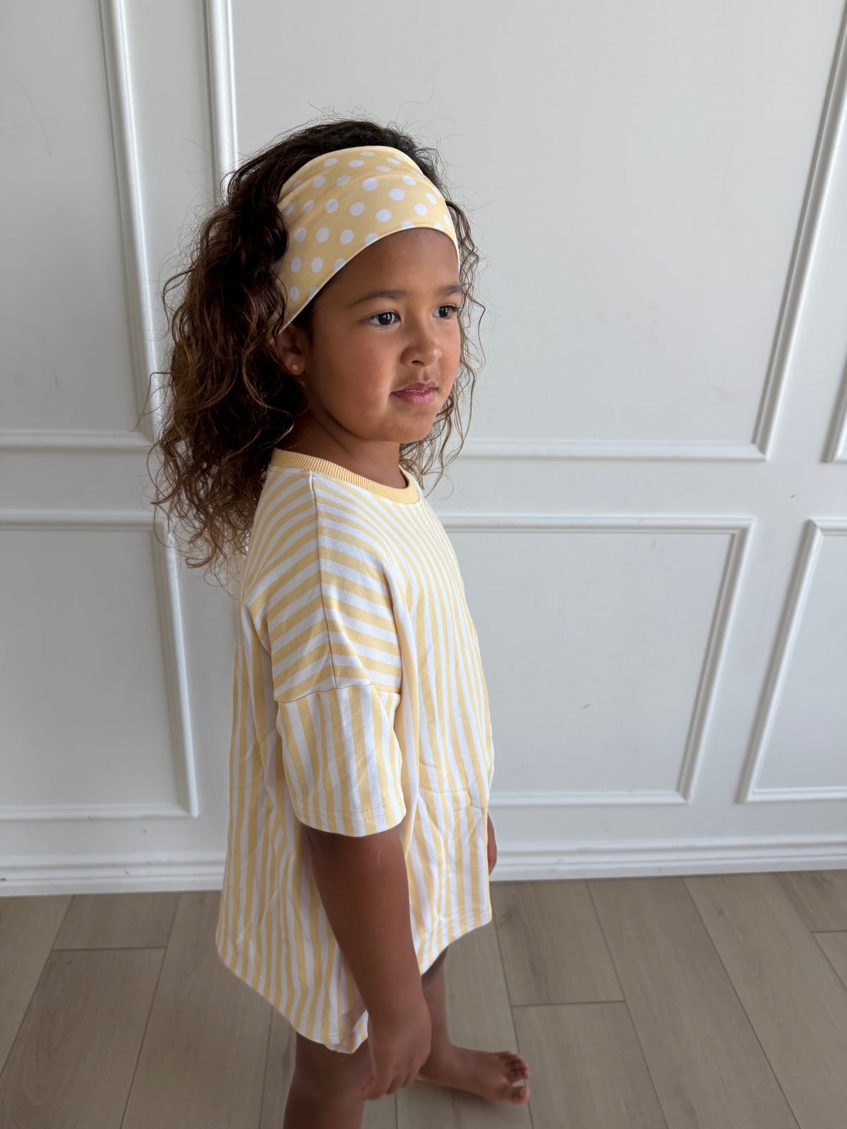 Yellow Stripe Terry Set