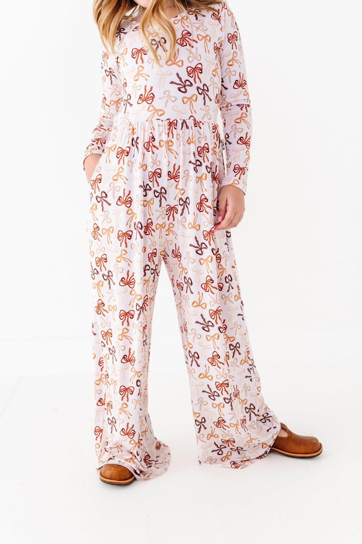 Autumn Ribbons Wide Leg Romper