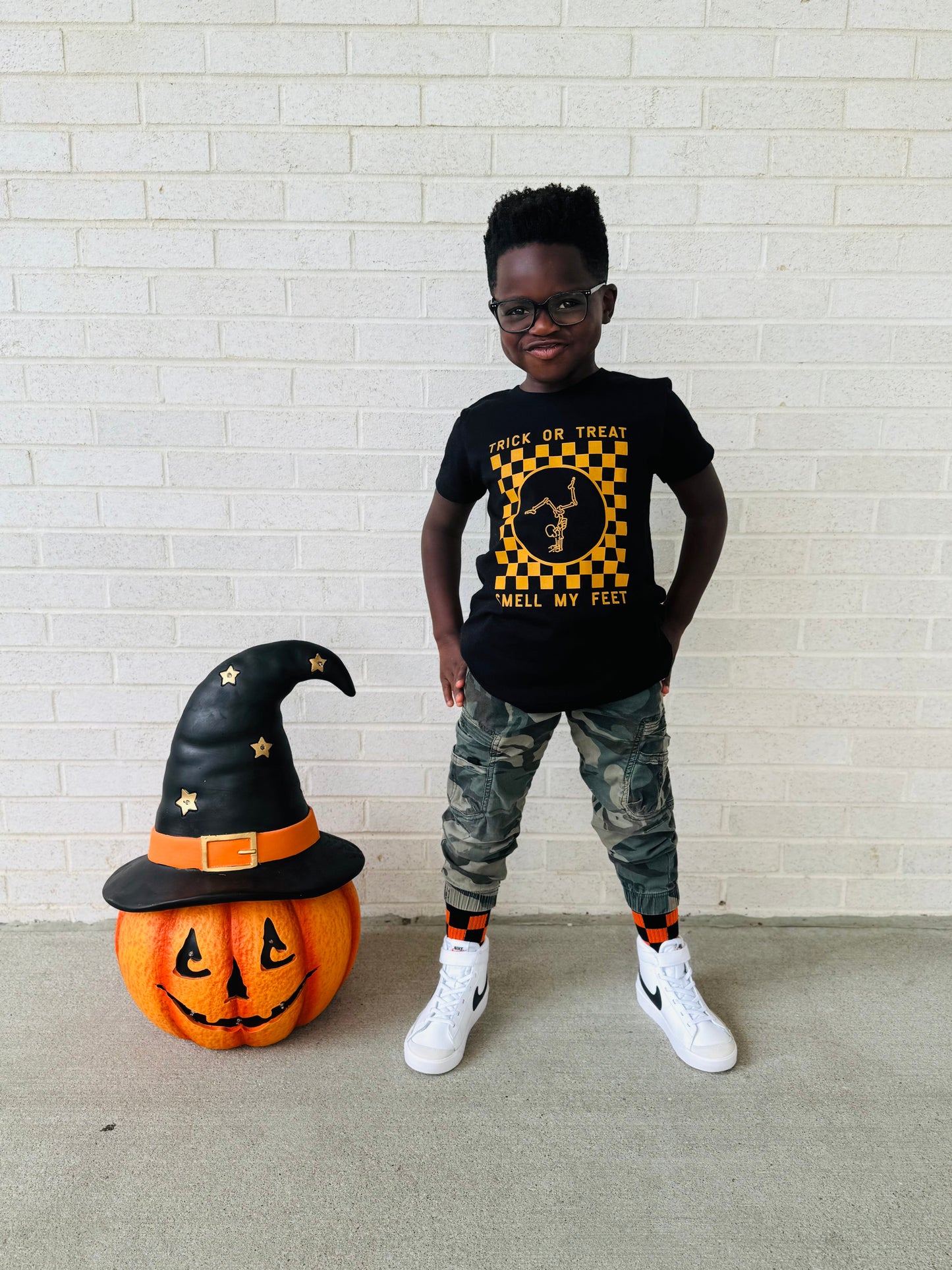 Orange and Black Check