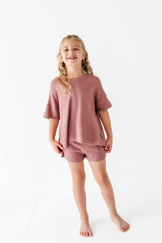Mesa Drawstring Waffle Knit Set