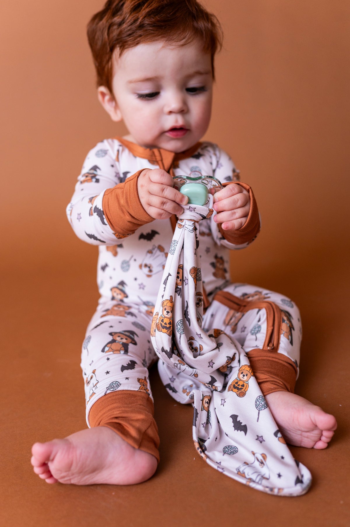 Boo Bear Bash Paci Lovey (EST SHIP TIME 1-2 WEEK)