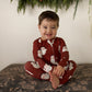 Bamboo Zip Pajamas | Vintage Santa