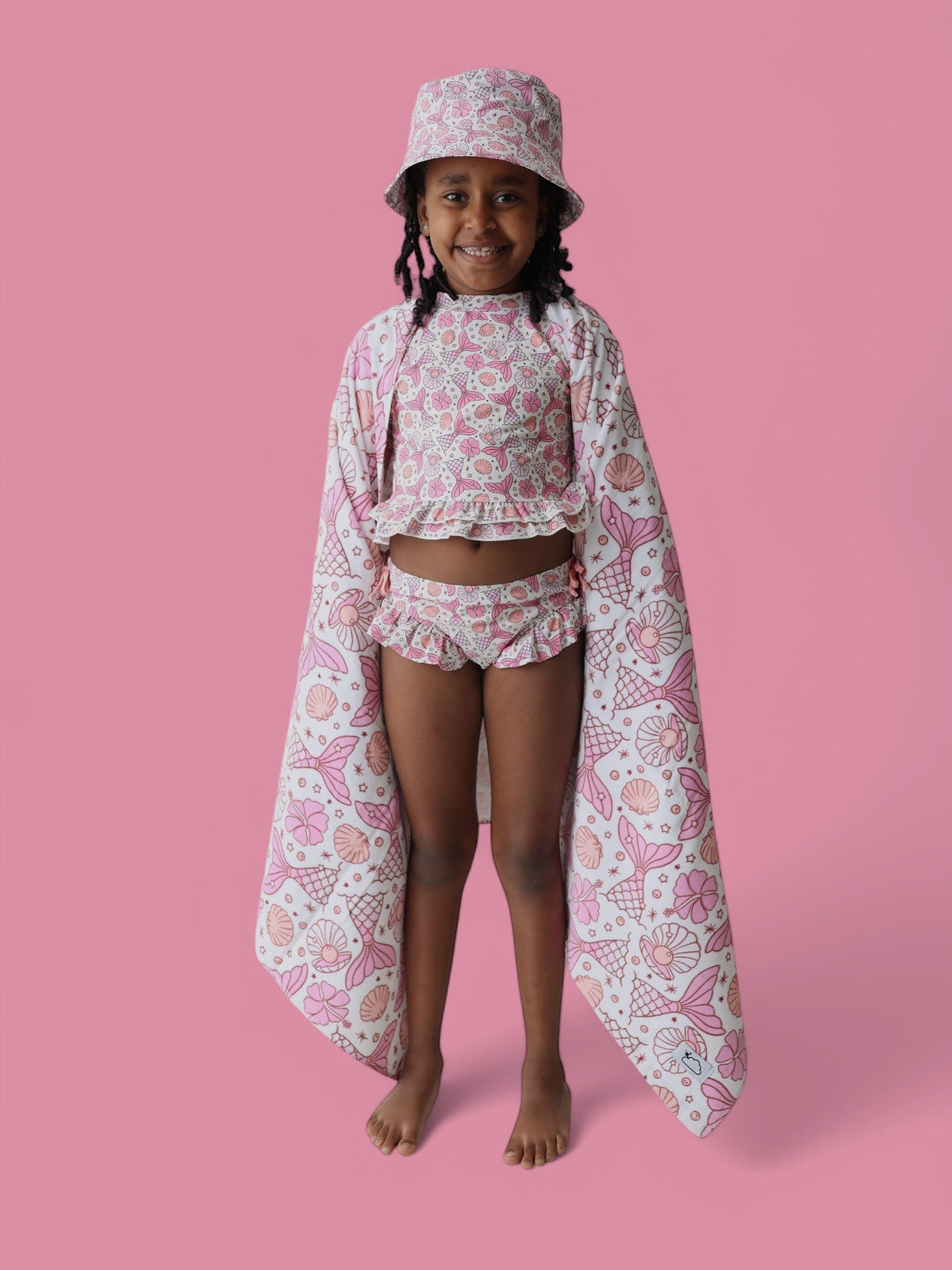 MAGICAL MERMAID DREAM TWO-PIECE RASH GUARD RUFFLE SWIM SUIT