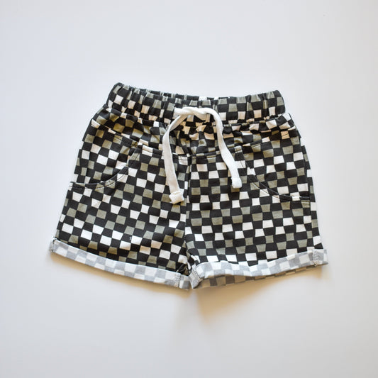 CHECK 'YA LATER SHORTS - BLACK/GREY