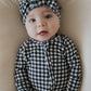Bamboo Head Wrap | Black Gingham