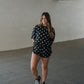 Women's Bamboo Short Set | B&W Polka Dot