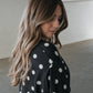 Women's Bamboo Short Set | B&W Polka Dot