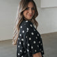 Women's Bamboo Short Set | B&W Polka Dot