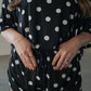 Women's Bamboo Short Set | B&W Polka Dot