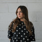 Women's Bamboo Short Set | B&W Polka Dot