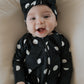 Bamboo Head Wrap | B&W Polka Dot
