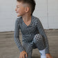 Bamboo Two Piece Pajamas | Black Gingham