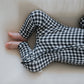 Bamboo Zip Pajamas | Black Gingham