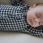 Bamboo Zip Pajamas | Black Gingham