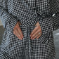 Women's Bamboo Button Up Lounge Set | Black Gingham