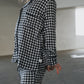 Girl's Bamboo Button Up Lounge Set | Black Gingham