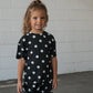 Girl's Bamboo Short Set | B&W Polka Dot