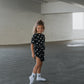 Girl's Bamboo Short Set | B&W Polka Dot
