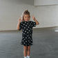 Girl's Bamboo Short Set | B&W Polka Dot