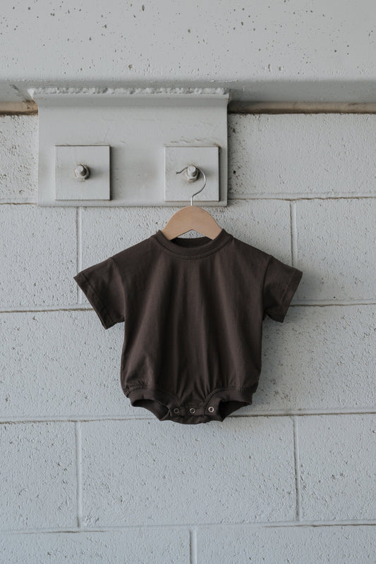 T-Shirt Romper | Espresso