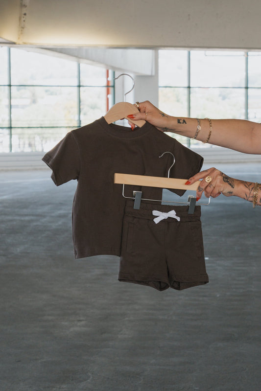 Child Short Set | Espresso