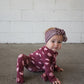 Bamboo Head Wrap | Maroon Stripe