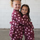 Girl's Bamboo Button Up Lounge Set | Heather Rose Dot