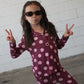Girl's Bamboo Button Up Lounge Set | Heather Rose Dot