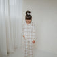 Girl's Bamboo Button Up Lounge Set | Ellis Plaid