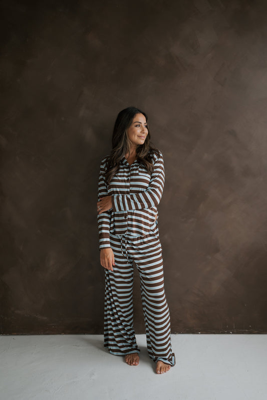 Women's Bamboo Button Up Lounge Set | Garrett