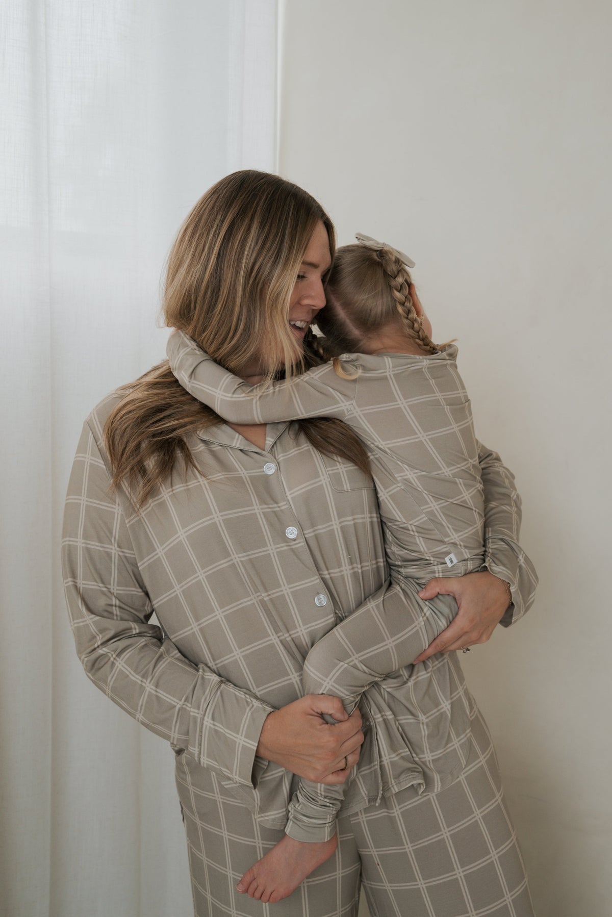 Women's Bamboo Button Up Lounge Set | Linen Grid