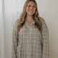 Women's Bamboo Button Up Lounge Set | Linen Grid