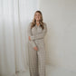 Women's Bamboo Button Up Lounge Set | Linen Grid