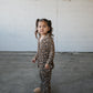 Girl's Bamboo Button Up Lounge Set | Leopard