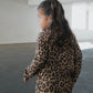 Girl's Bamboo Button Up Lounge Set | Leopard