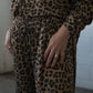 Women's Bamboo Button Up Lounge Set | Leopard