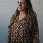 Women's Bamboo Button Up Lounge Set | Leopard